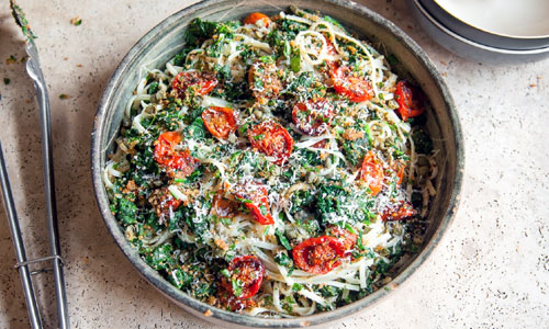 Spinach Garlic Linguine